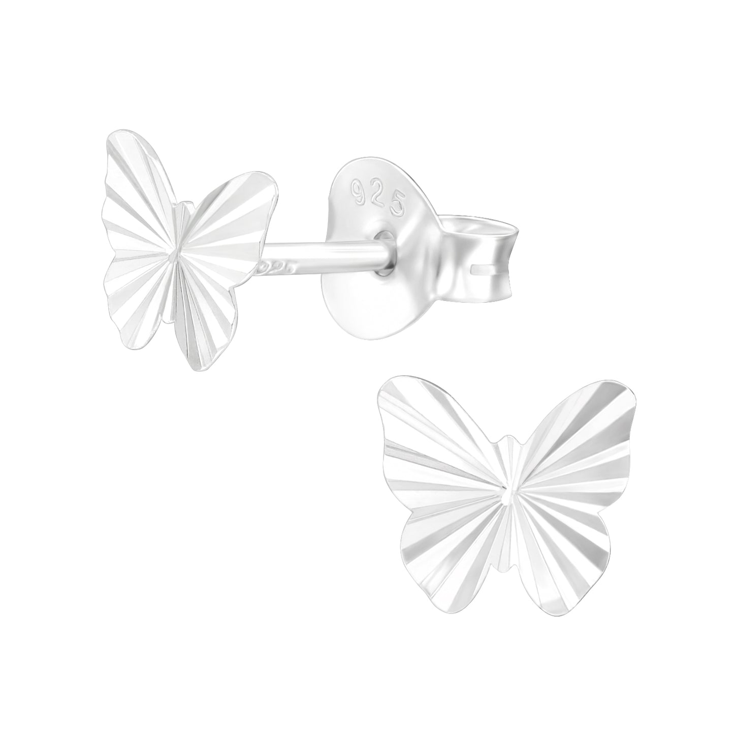 Butterfly Children's Sterling Silver Necklace with Cubic Zirconia