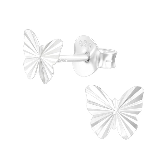 Butterfly Children's Sterling Silver Necklace with Cubic Zirconia