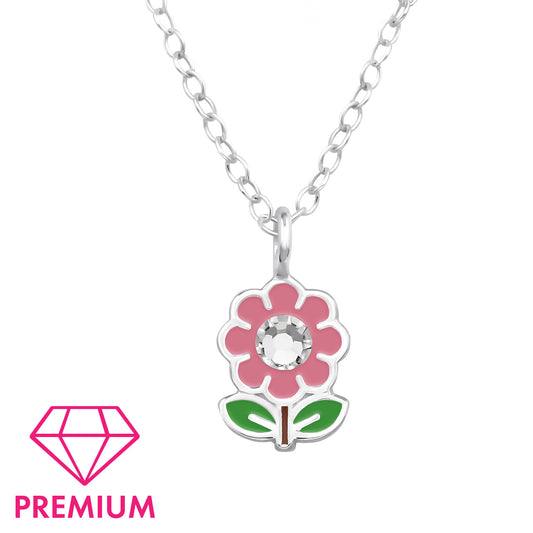 Children's Silver Flower Necklace