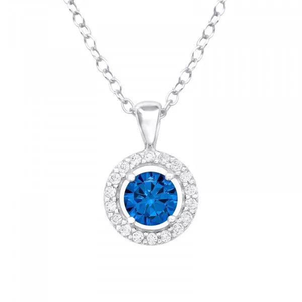 Silver Sparkling Necklace with Cubic Zirconia